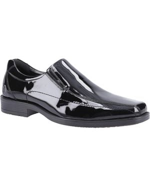 Hush Puppies Brody Leather Slip-On Shoes - Black