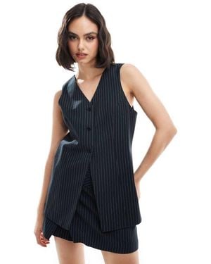 ASOS Tailored Longline Waistcoat - Blue