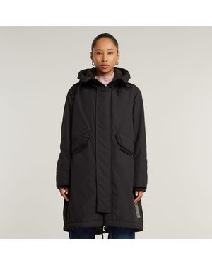 G-Star Hooded Fishtail Parka - Black