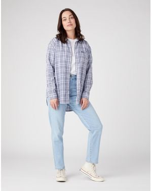 Wrangler Hirt Vintage Indigo - Blauw