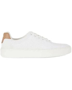 BOSS Katie Lowcut Lace-Up Low Top Trainers - White