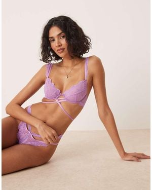 ASOS Sabrina Strappy Underwired Bra - Purple