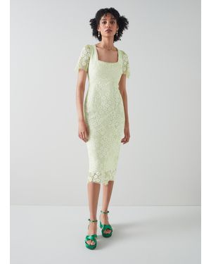 LK Bennett Posy Dresses, Pistachio - White