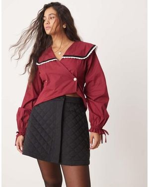 ASOS Quilted Mini Skirt - Red