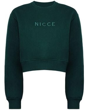 Nicce London Era Cropped Jumper Cotton - Green