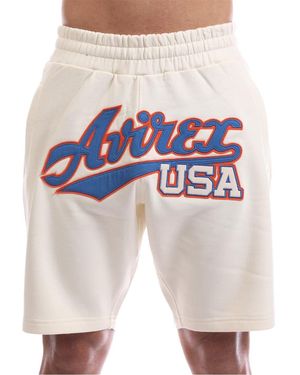 Avirex Haven Sweat Shorts With Elasticated Waistband - Blue