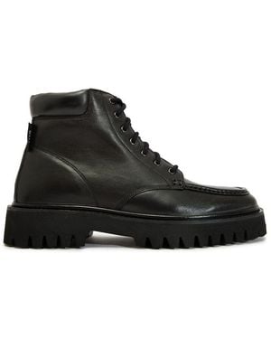 Walk London Hopper Apron Boots - Black