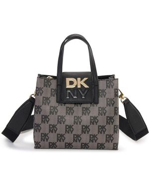 DKNY Faye Small Satchel Logo - Black