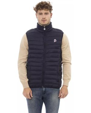 INVICTA WATCH Houndstooth Pattern Double-Breasted Wool Coat - Blue