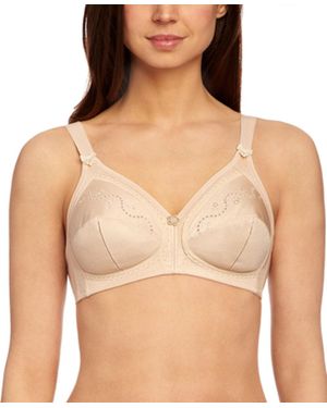 Triumph Doreen + Cotton 01 N Non Wired Full Cup Bra - Natural