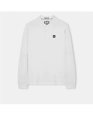 Weekend Offender Dice Long Sleeve Polo Shirt - White