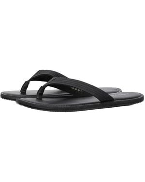 Jack & Jones And Washton Leather Flip Flops (Anthracite) - Black