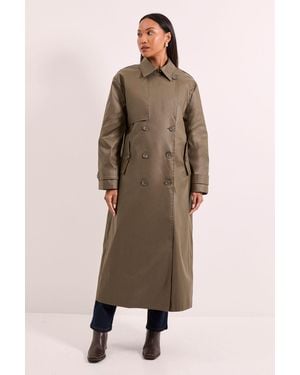 Wallis A Line Inverted Box Pleat Back Mac - Natural