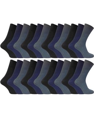 Sock Snob 100% Cotton Non Elastic Breathable Socks - Blue