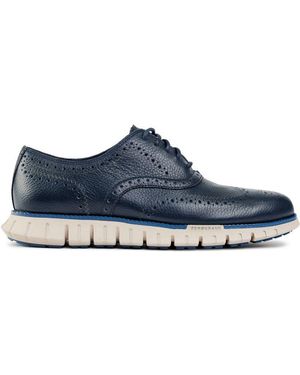 Cole Haan Zerogrand Remastered Wing Tip Oxford Shoes - Blue