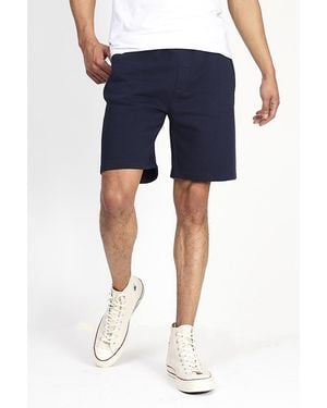 Brave Soul Dark 'Tarley' Basic Fleece Shorts Cotton - Blue