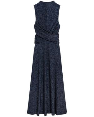 Ted Baker Inisha Bedrukte Mouwloze Zwarte Midi-Jurk - Blauw
