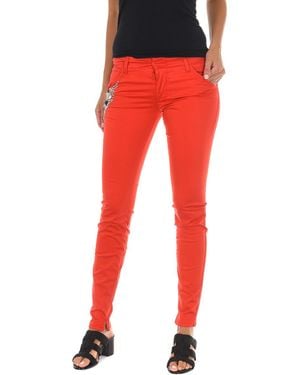 Met Long Trousers With Narrow Cut Hems 70Dbf0716-R295 - Red