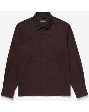 Oliver Sweeney Cotton/Wool Blend Overshirt - Brown