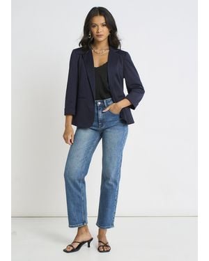 Gini London Ponte Edge To Jacket - Blue