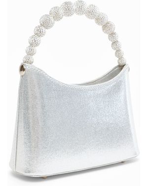 Quiz Diamante Handle Bag - White