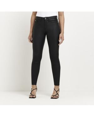 River Island Jeans Petite Molly Mid Rise Viscose - Black