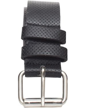 Kruze By Enzo Embossed Leather Belt - Black