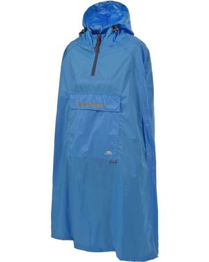 Trespass Qikpac Hooded Waterproof Packaway Poncho - Blue
