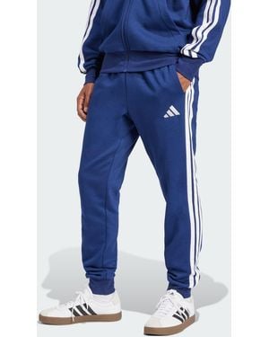 adidas Essentials 3-Stripes Fleece Trousers - Blue