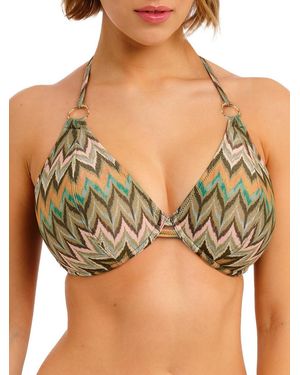 Freya Arizona Wave Halterneck Bikini Top - Green