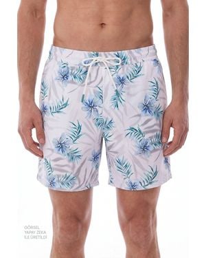 Penti Floral Swim Shorts - Blue