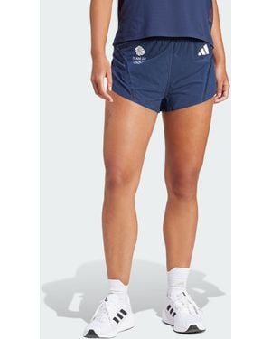 adidas Originals Team Gb Adizero Running Split Shorts - Blue
