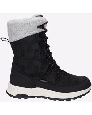 Hi-Tec Sophia Nylon Dames Winter Enkellaarzen Jet Zwart/festival Fuchsia