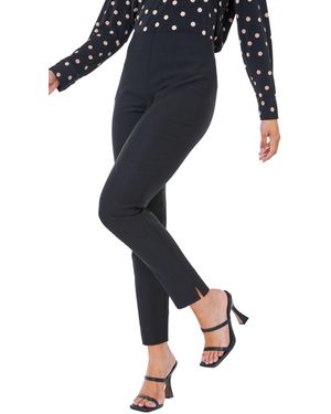 Roman Petite Full Length Elastic Waist Trousers - Black