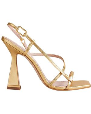 Ted Baker Cayena Heeled Sandals Leather - Metallic