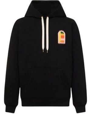 CASABLANCA Gradient Arch Logo Hoodie Cotton - Black