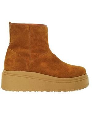 Dune Podsey Suede Plateauboots (Tan) - Bruin