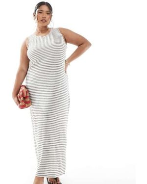 Vero Moda Slubby Maxi Tank Dress - White