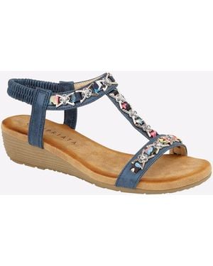 Cipriata Lia Jewelled Sandal - Blue