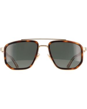 Gucci Aviator Havana Gg2073S Metal - Brown