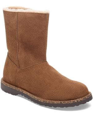 Birkenstock Uppsala Zip Shearling Suede Boots - Brown