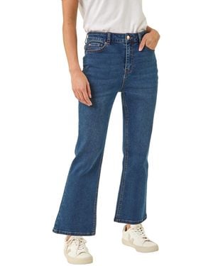 Roman Petite Boocut Cropped Jeans - Blue