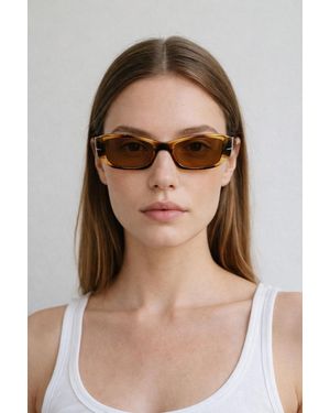 SVNX Bold Retangle Sunglasses - Natural
