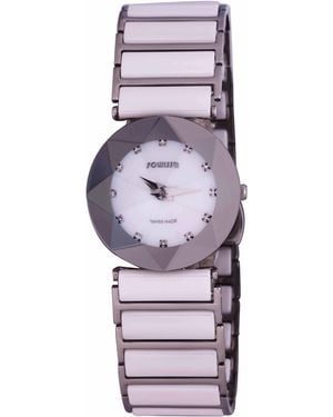 JOWISSA Facet 'Smother Of Pearl Watch - White