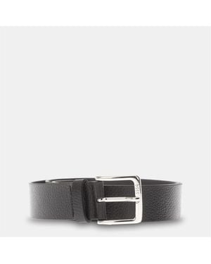 BOSS Accessories Leather Pin Buckle Belt - Grey
