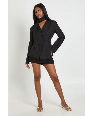 Boohoo Tailored Mini Skort - Black