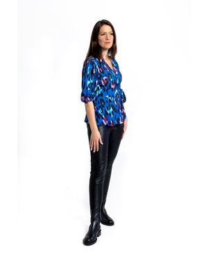 Chapter London Wikkeltop Met Luipaardprint - Blauw