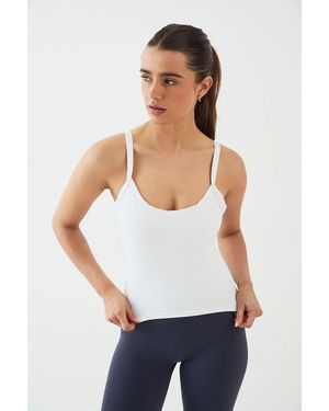 DSGN Studio Sculpt Thick Binding Vest Top - White
