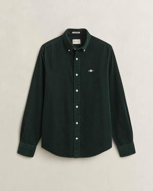 GANT Regular Fit Long Sleeve Logo Detail Shirt - Green