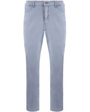 Armani Emporio J18 Slim Fit High Waist Trousers - Blue